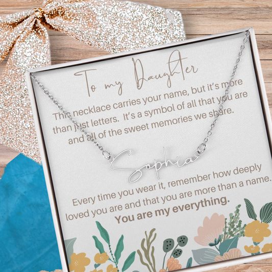 To My Daughter Personalized Name Necklace