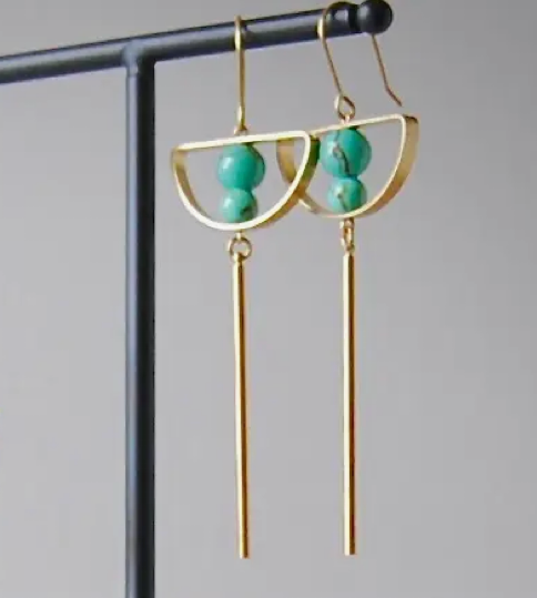 Half Moon Bar Earrings