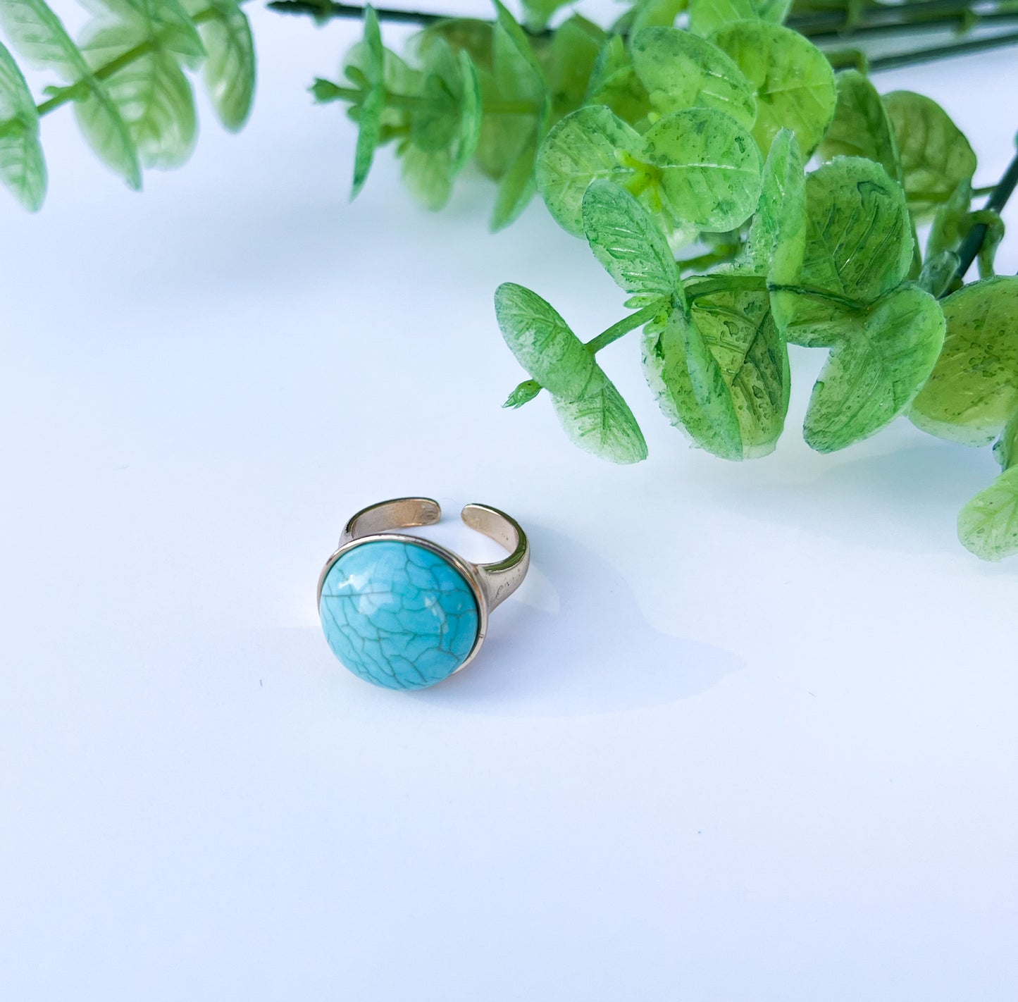 Gemma - Turquoise and Gold Ring