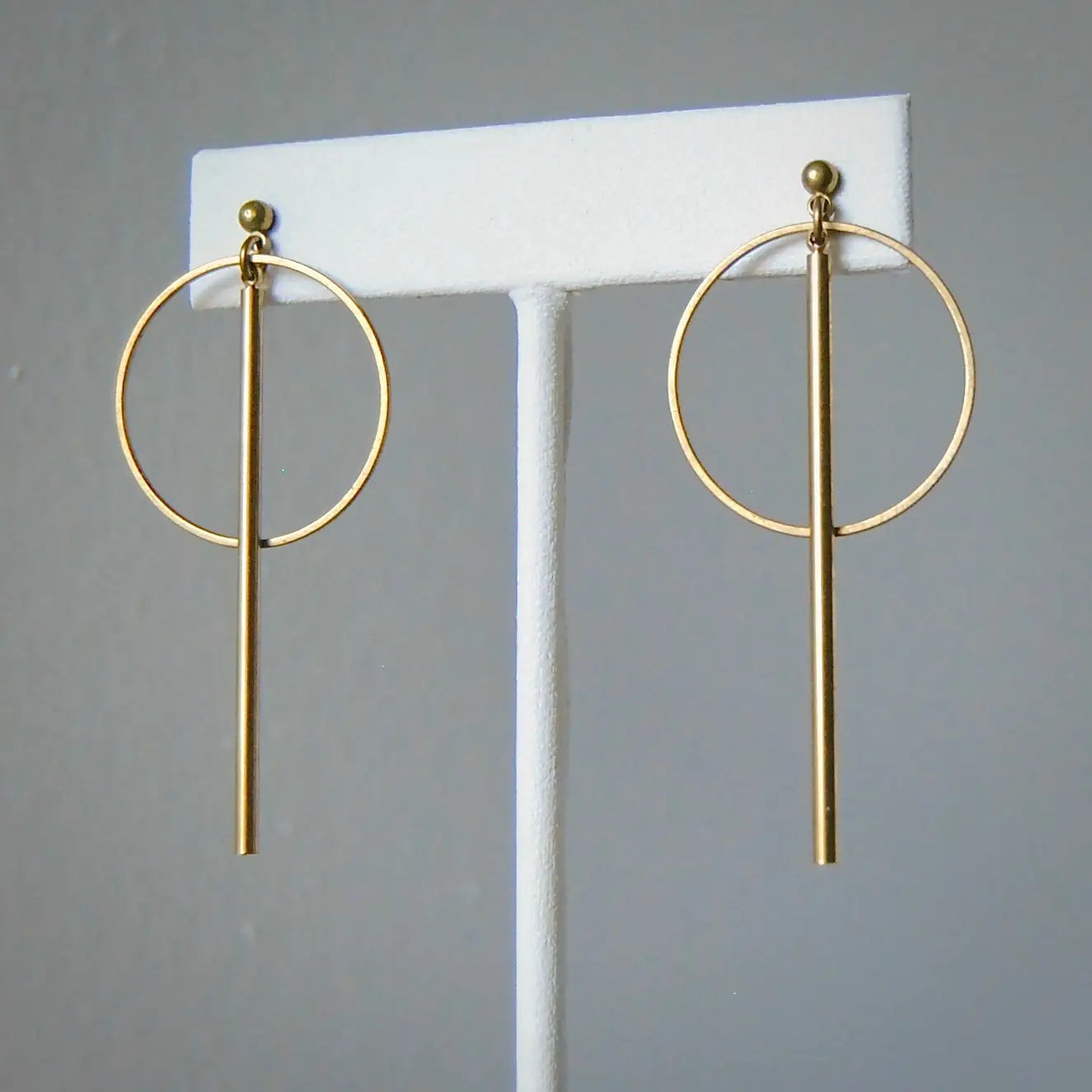 Circle and Bar Earrings 