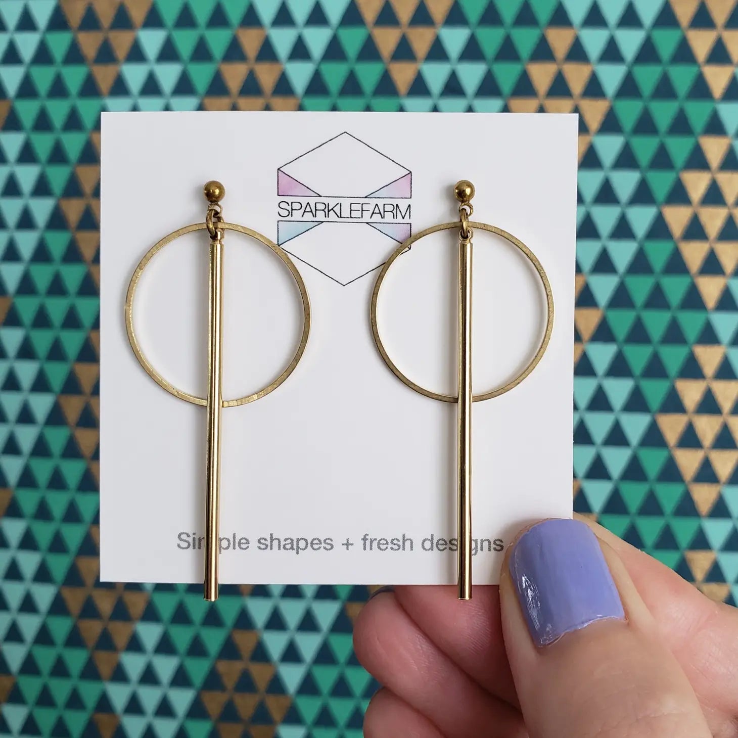 circle and bar earrings