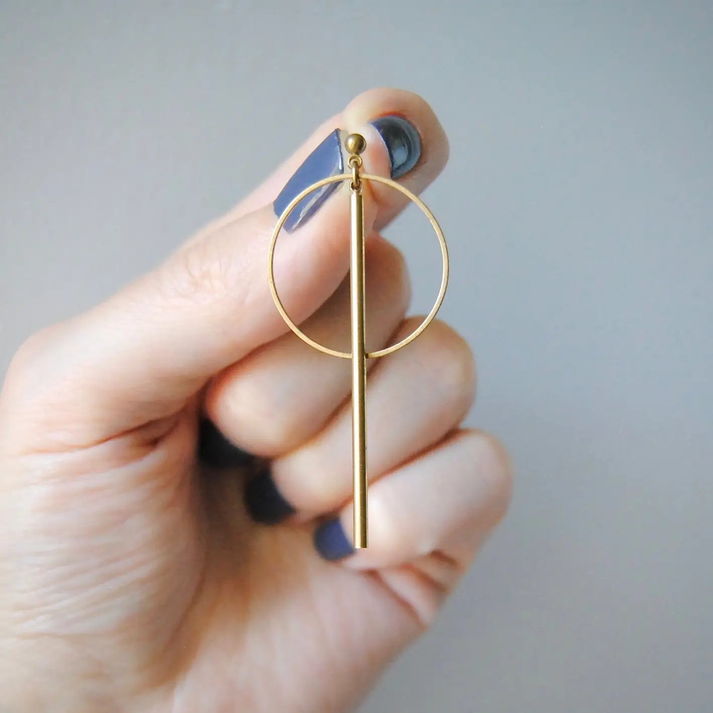 circle and bar earrings