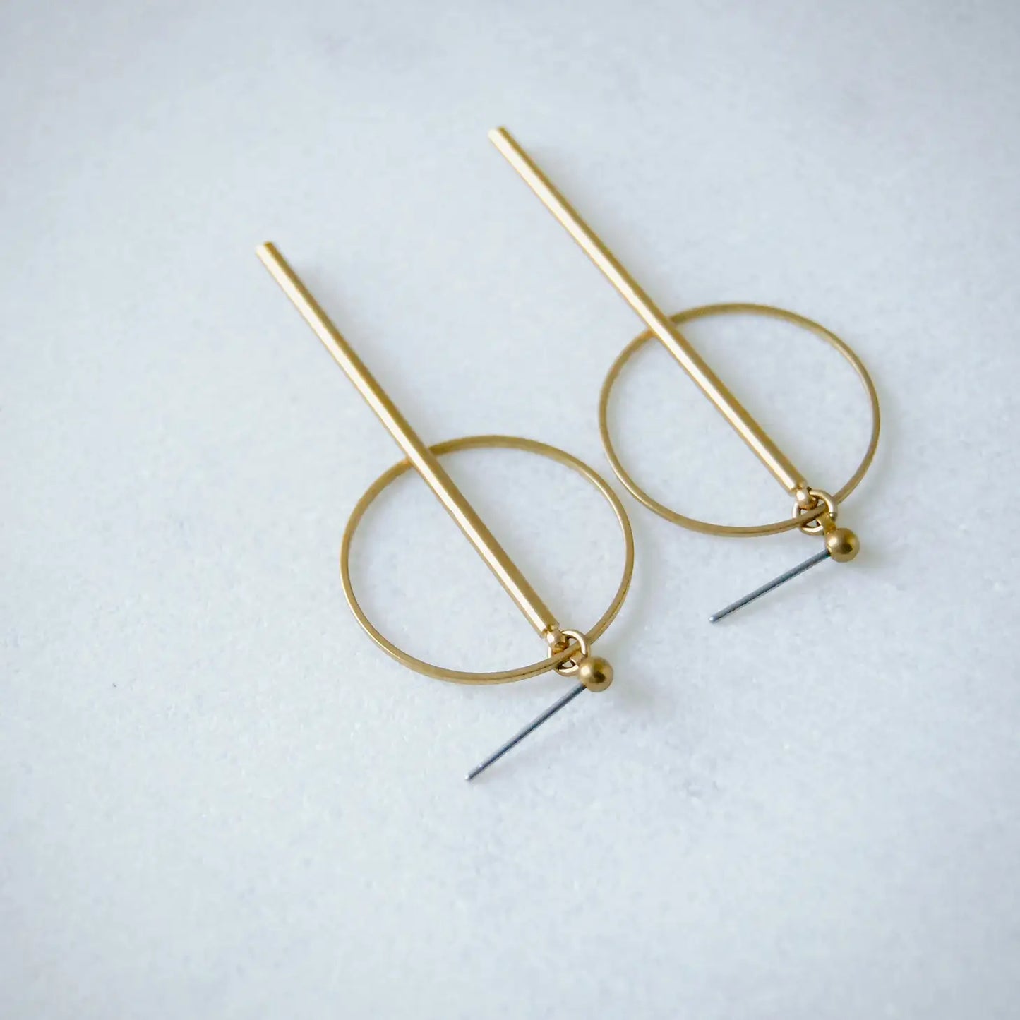 circle and bar earrings